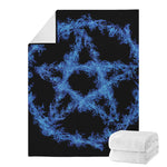 Blue Flame Pentagram Print Blanket