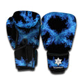 Blue Flame Pentagram Print Boxing Gloves