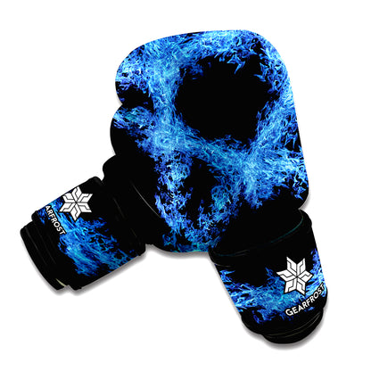 Blue Flame Pentagram Print Boxing Gloves