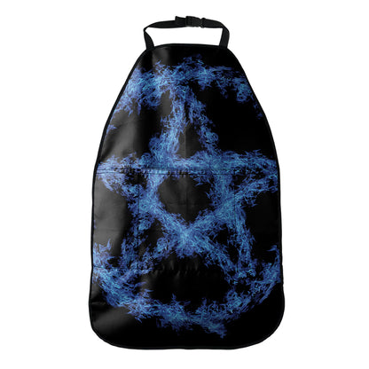 Blue Flame Pentagram Print Car Seat Organizers