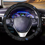 Blue Flame Pentagram Print Car Steering Wheel Cover