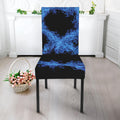 Blue Flame Pentagram Print Dining Chair Slipcover