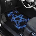 Blue Flame Pentagram Print Front and Back Car Floor Mats