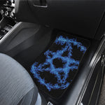 Blue Flame Pentagram Print Front and Back Car Floor Mats