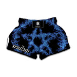 Blue Flame Pentagram Print Muay Thai Boxing Shorts