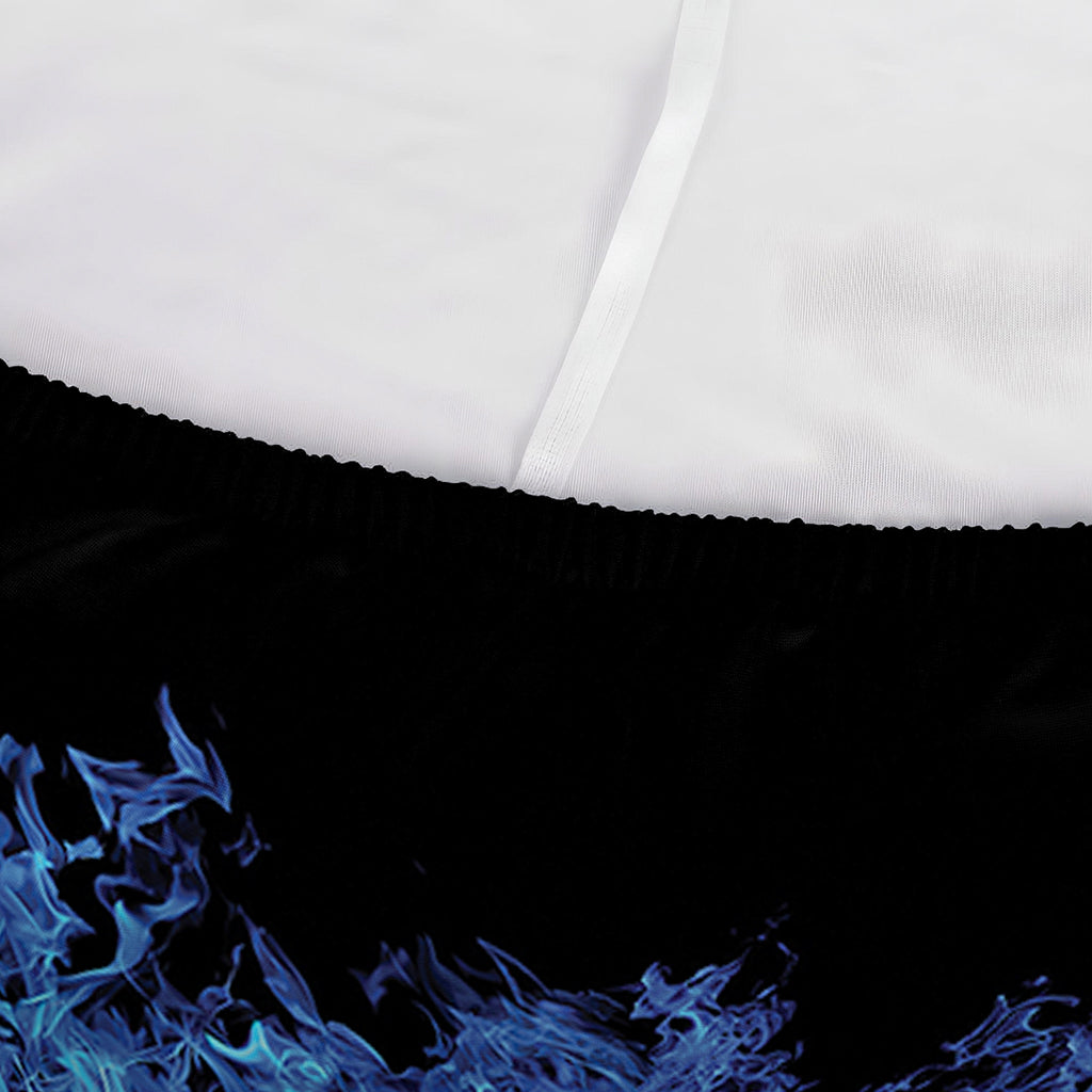 Blue Flame Pentagram Print Sofa Cover