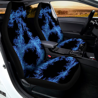 Blue Flame Pentagram Print Universal Fit Car Seat Covers