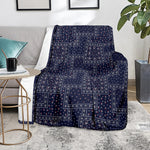 Blue Floral Patchwork Pattern Print Blanket
