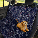 Blue Floral Patchwork Pattern Print Pet Car Back Seat Cover