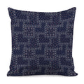 Blue Floral Patchwork Pattern Print Pillow Cover