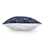 Blue Flower Patchwork Pattern Print Pillow Cover