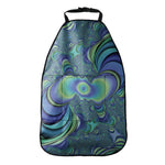 Blue Fractal Print Car Seat Organizers
