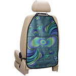 Blue Fractal Print Car Seat Organizers