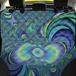 Blue Fractal Print Pet Car Back Seat Cover