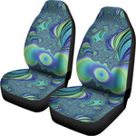 Blue Fractal Print Universal Fit Car Seat Covers