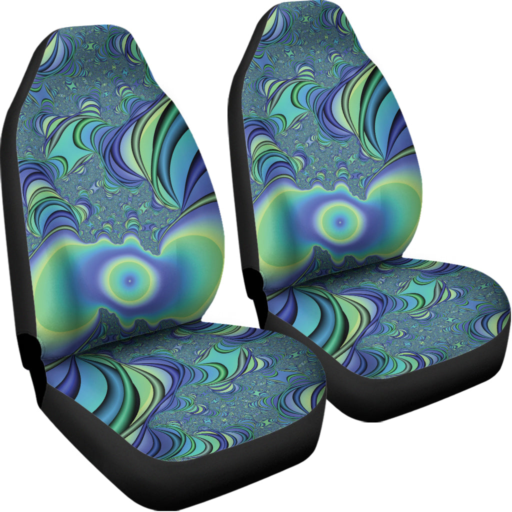 Blue Fractal Print Universal Fit Car Seat Covers