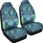 Blue Fractal Print Universal Fit Car Seat Covers