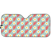 Blue Fried Egg And Bacon Pattern Print Car Sun Shade