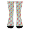 Blue Fried Egg And Bacon Pattern Print Crew Socks