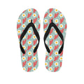 Blue Fried Egg And Bacon Pattern Print Flip Flops