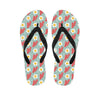 Blue Fried Egg And Bacon Pattern Print Flip Flops