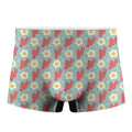 Blue Fried Egg And Bacon Pattern Print Men's Boxer Briefs
