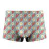 Blue Fried Egg And Bacon Pattern Print Men's Boxer Briefs