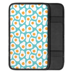 Blue Fried Eggs Pattern Print Car Center Console Cover