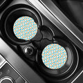 Blue Fried Eggs Pattern Print Car Coasters