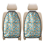 Blue Fried Eggs Pattern Print Car Seat Organizers