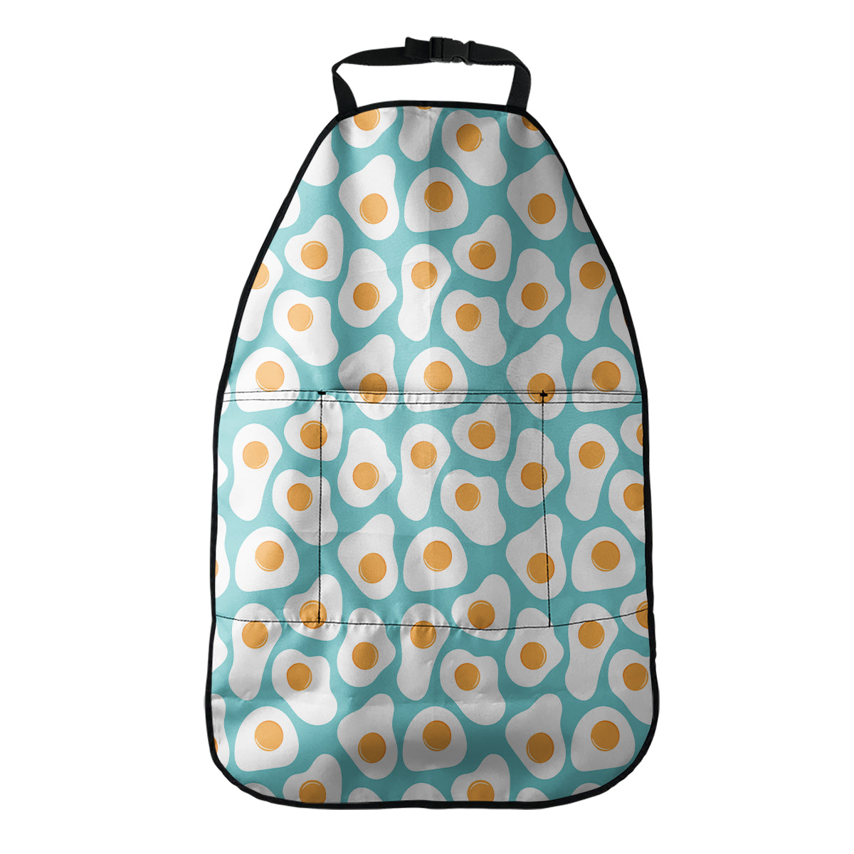 Blue Fried Eggs Pattern Print Car Seat Organizers