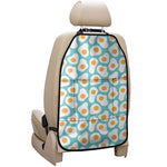 Blue Fried Eggs Pattern Print Car Seat Organizers