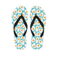 Blue Fried Eggs Pattern Print Flip Flops
