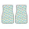 Blue Fried Eggs Pattern Print Front Car Floor Mats
