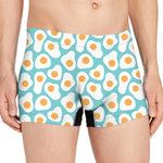 Blue Fried Eggs Pattern Print Men's Boxer Briefs