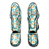 Blue Fried Eggs Pattern Print Muay Thai Shin Guard