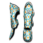 Blue Fried Eggs Pattern Print Muay Thai Shin Guard