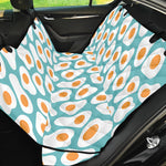 Blue Fried Eggs Pattern Print Pet Car Back Seat Cover
