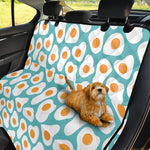 Blue Fried Eggs Pattern Print Pet Car Back Seat Cover