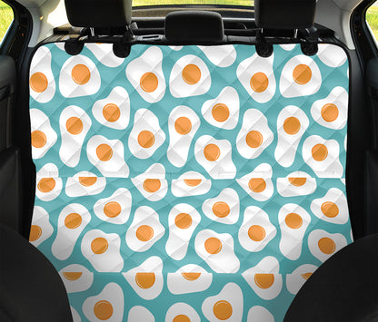 Blue Fried Eggs Pattern Print Pet Car Back Seat Cover