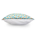 Blue Fried Eggs Pattern Print Pillow Cover
