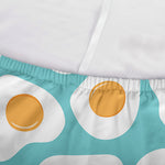 Blue Fried Eggs Pattern Print Sofa Cover