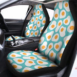 Blue Fried Eggs Pattern Print Universal Fit Car Seat Covers