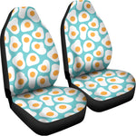 Blue Fried Eggs Pattern Print Universal Fit Car Seat Covers