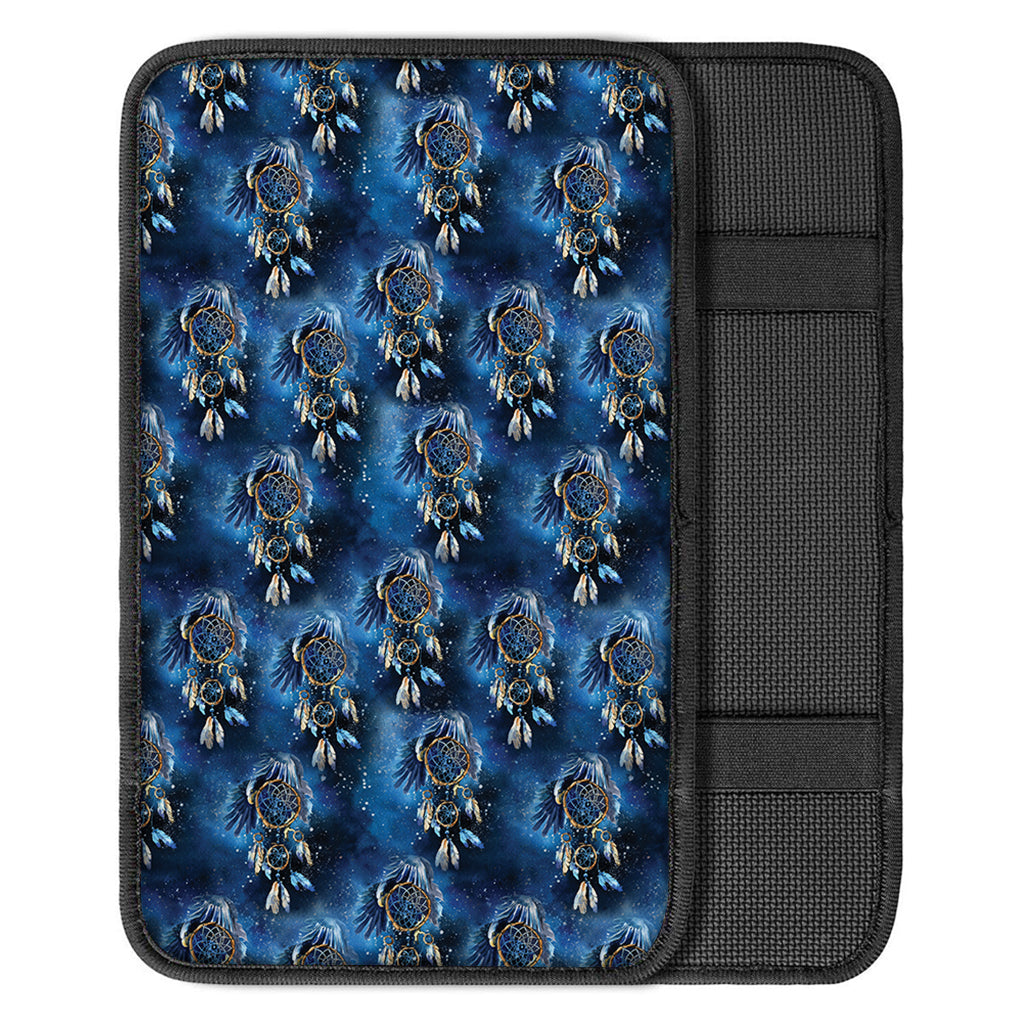 Blue Galaxy Dream Catcher Pattern Print Car Center Console Cover