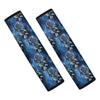 Blue Galaxy Dream Catcher Pattern Print Car Seat Belt Covers