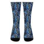 Blue Galaxy Dream Catcher Pattern Print Crew Socks