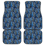 Blue Galaxy Dream Catcher Pattern Print Front and Back Car Floor Mats