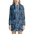 Blue Galaxy Dream Catcher Pattern Print Pullover Hoodie Dress