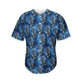 Blue Galaxy Dream Catcher Pattern Print Men's Baseball Jersey